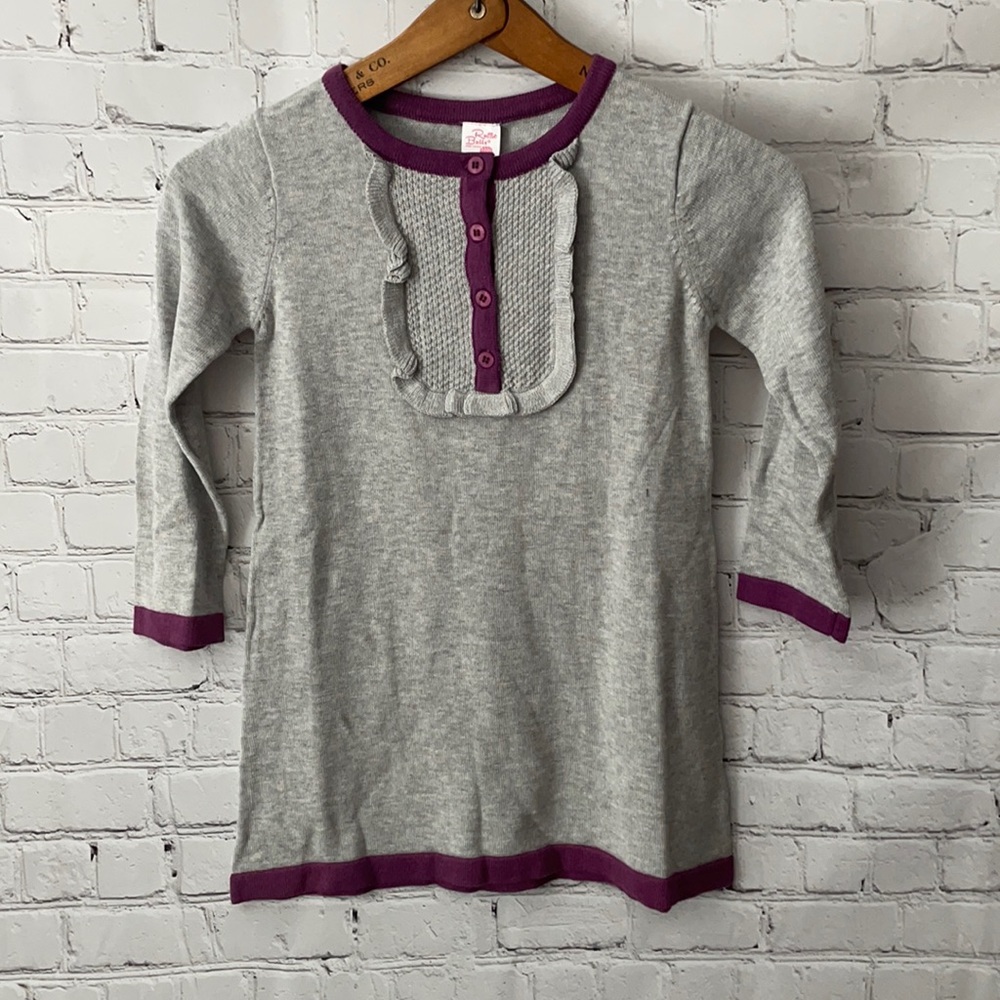Ruffle Butts Gray Sweater Dress